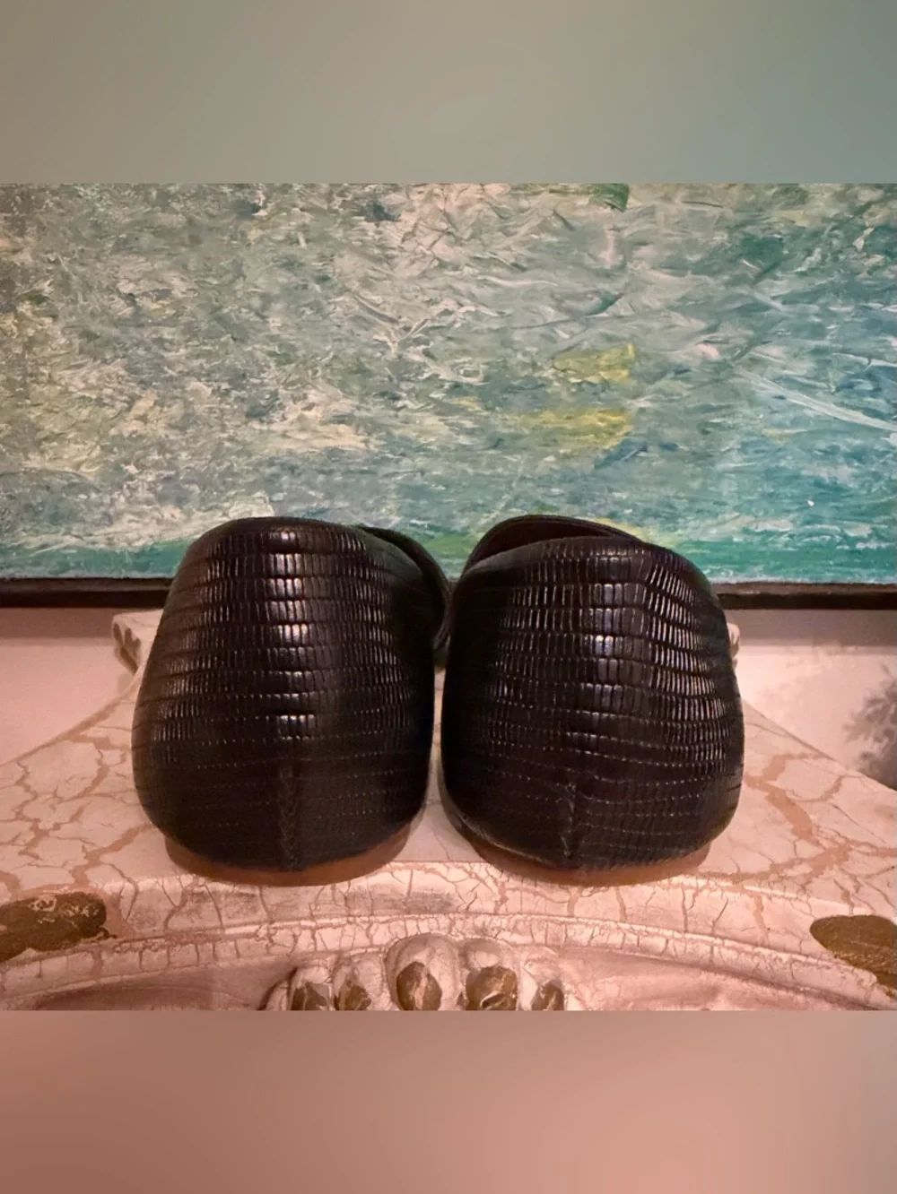 Lucky Brand Women's Black Textured D'Orsay Flats